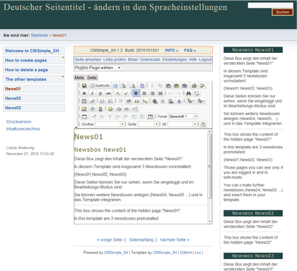 CMSimple_XH CMS Editor