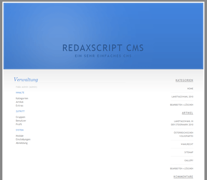 Redaxscript CMS Admin