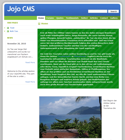 Jojo - Open Source CMS Content Management System