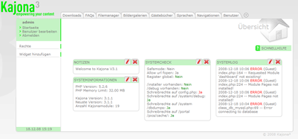 Kajona CMS Editor
