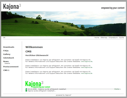 Kajona - Open Source Content Management System Framework