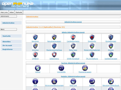 OpenPHPNuke Adminbereich 1