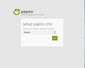 Papoo Content Management System Installation 01