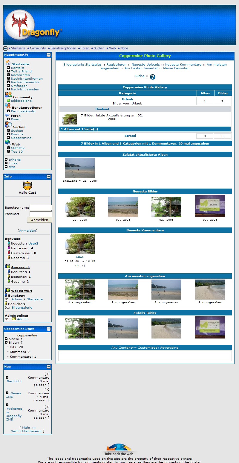 Modul Coppermine Photo Gallery