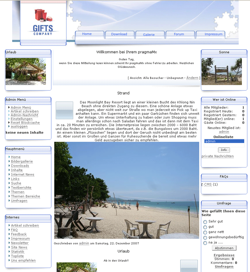 mx-hellblau Layout / Themes