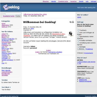Geeklog CMS